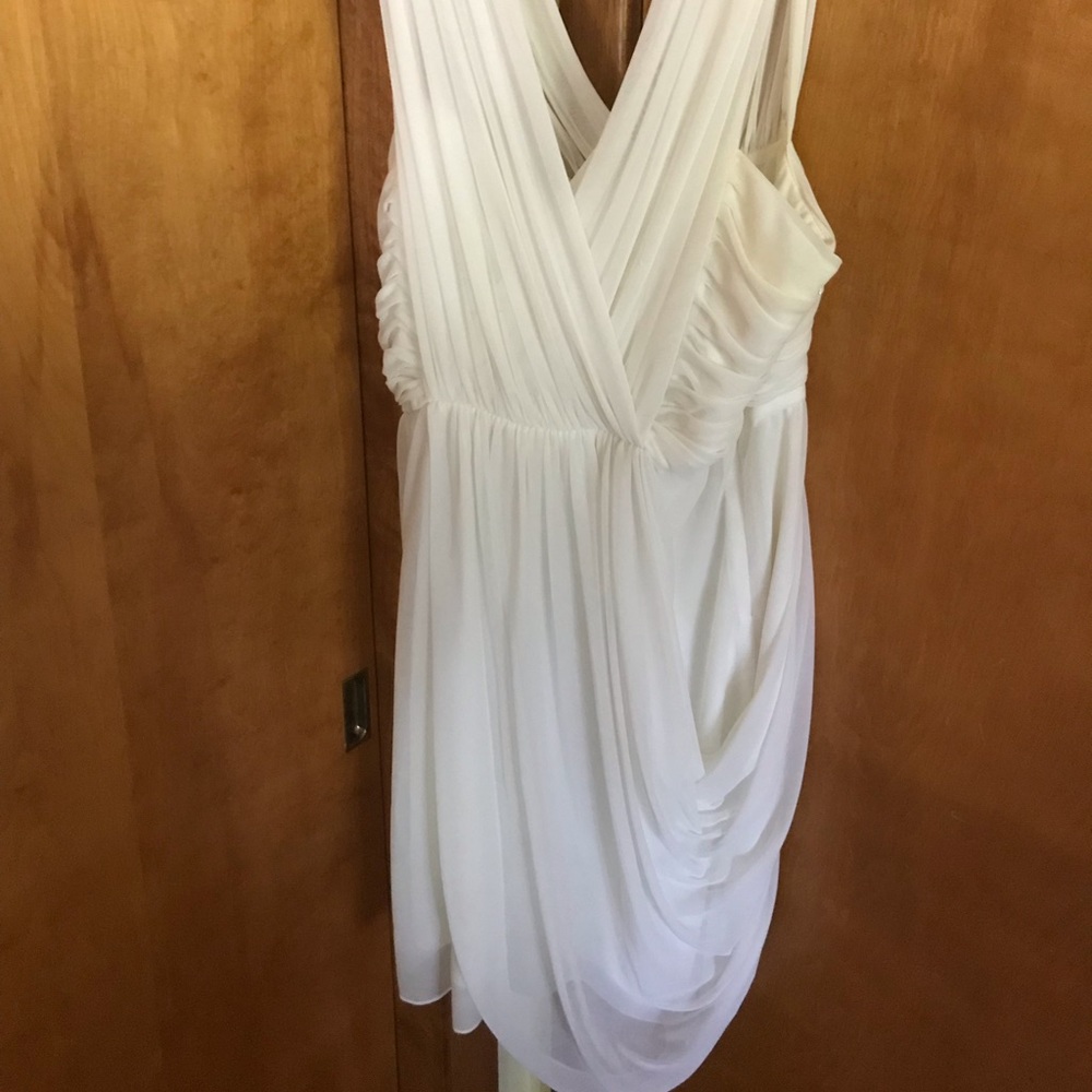 Max and Cleo White Grecian Dress